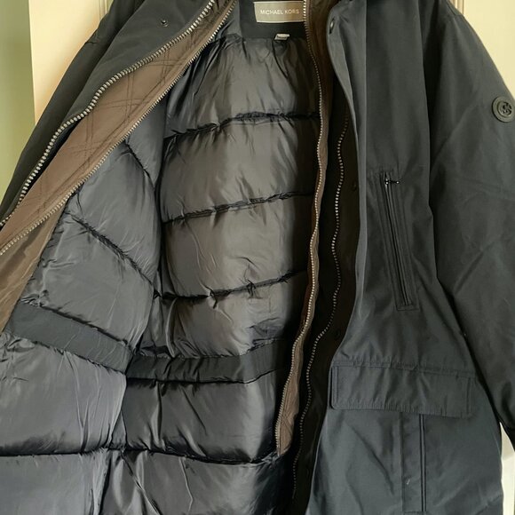 NWT Michael Kors Hooded Snorkel Parka Men's Navy Blue Size XXL $395 - Picture 5 of 11